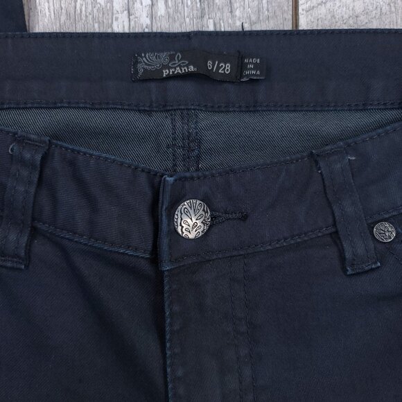 Prana Jeans Women Size 6 Kara Blue Skinny Low Rise Stretch - Picture 6 of 9